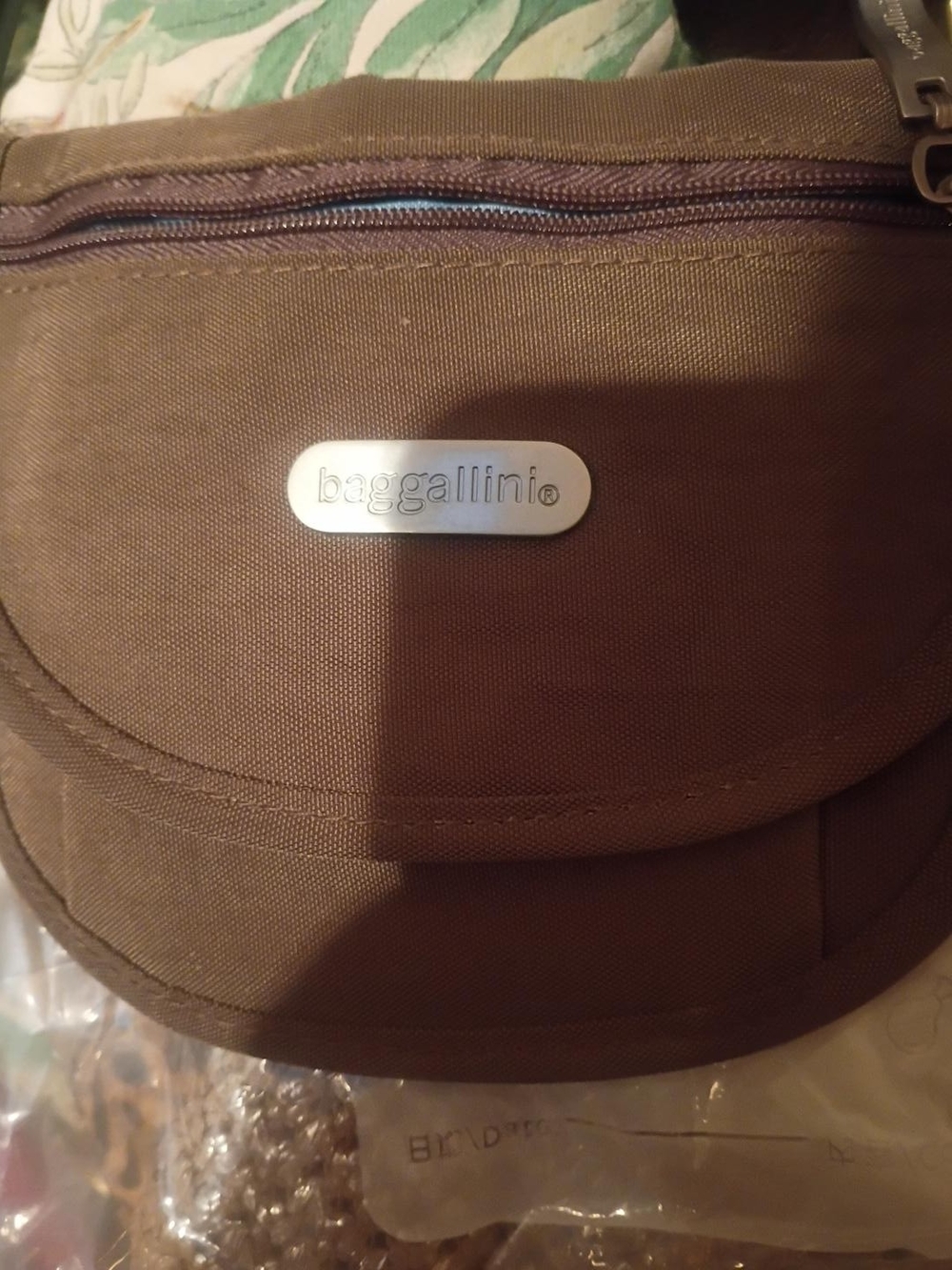 Baggallini Brown Men's Belt Bag with Front Flap
